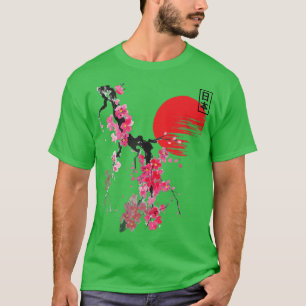 Vintage Cherry Blossom Flowers Sakura Japanese Sak T-Shirt