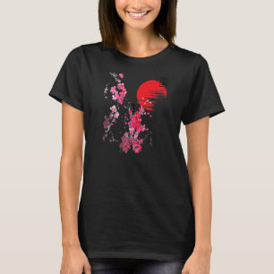 Vintage Cherry Blossom Flowers Sakura Japanese Sak T-Shirt