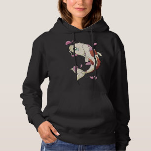 Vintage Cherry Blossom I Japanese Fish I Koi Carp Hoodie