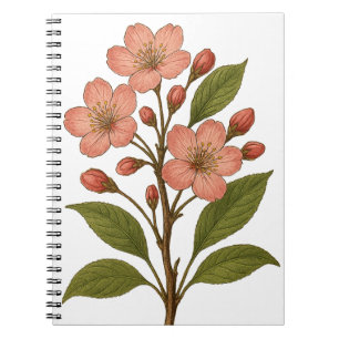 Vintage Cherry Blossom Notebook