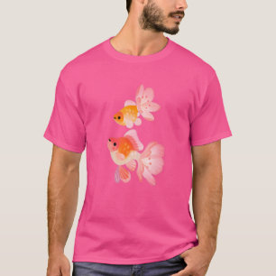 Vintage Cherry Blossom Sakura Japanese Goldfish T-Shirt