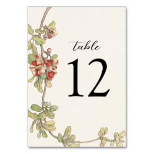 Vintage Cherry Blossom Table Number