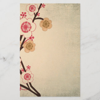 Vintage cherry blossom tree Stationery