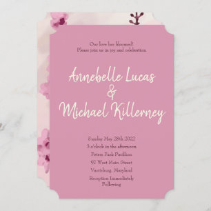 Vintage Cherry Blossom Wedding Invitations