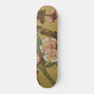 Vintage Cherry Blossoms Antique Asian Art Skateboard