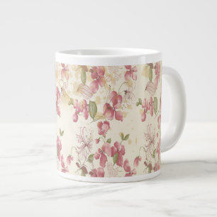 Vintage Cherry Blossoms Large Coffee Mug
