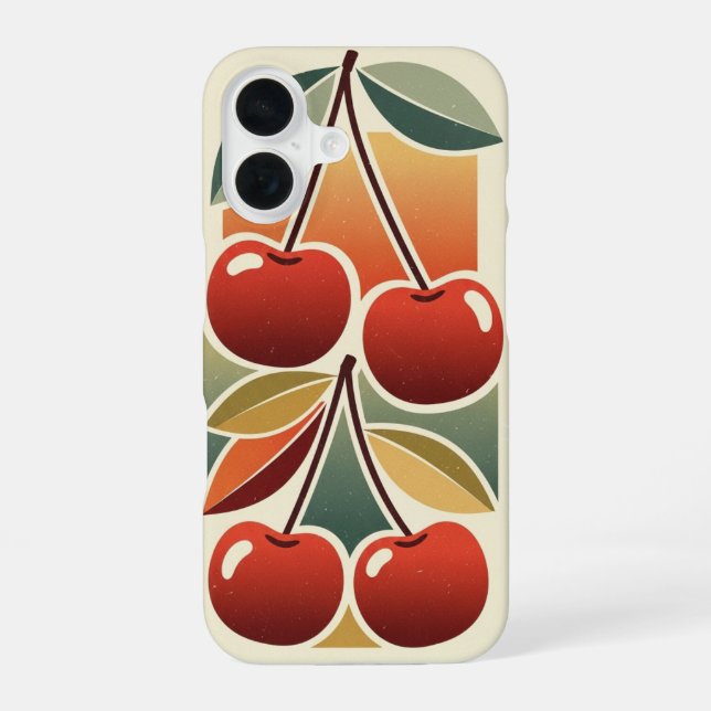 Vintage Cherry Still Life iPhone 16 Case (Back)