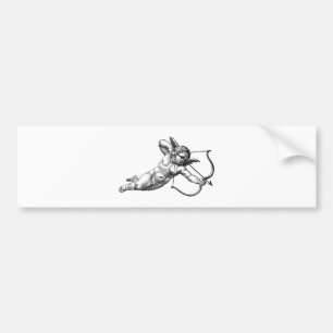 Vintage Cherub Cupid Love Bumper Sticker