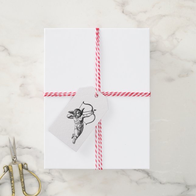 Vintage Cherub Cupid Love Gift Tags (With Twine)