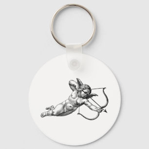 Vintage Cherub Cupid Love Key Ring