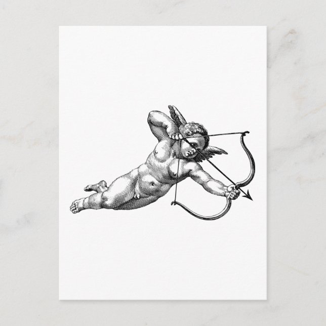 Vintage Cherub Cupid Love Postcard (Front)