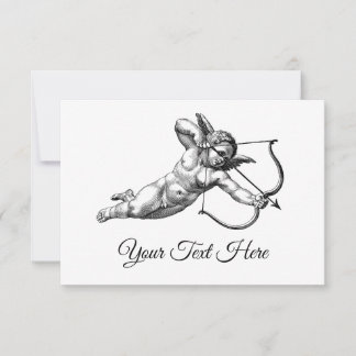 Vintage Cherub Cupid Love Sticker Label Invitation