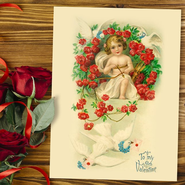 Vintage Cherub Valentine Postcard (Creator Uploaded)