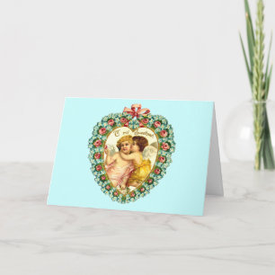 Vintage Cherubs Heart Card