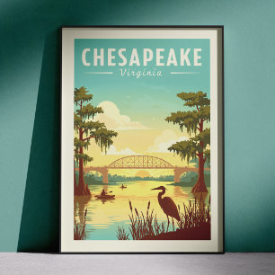 Vintage Chesapeake Virginia Poster