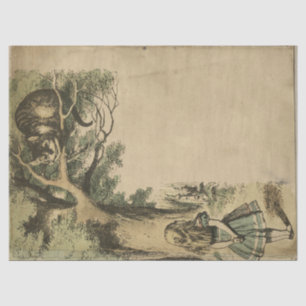 Vintage Cheshire Cat Alice in Wonderland Decoupage Tissue Paper