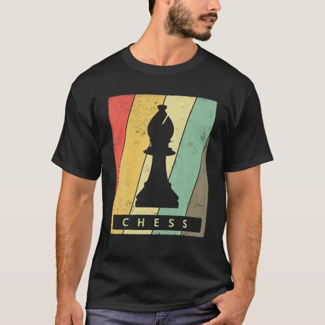 Vintage Chess Sport Retro Poster T-Shirt (Front)