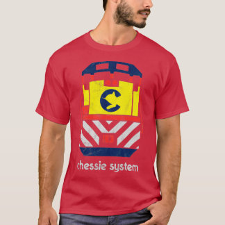 Vintage Chessie System Railroad Train Engine T-Shirt