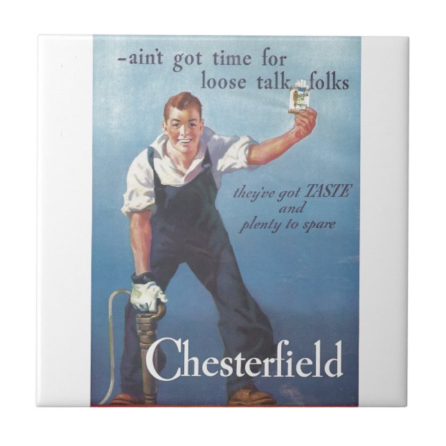 Vintage Chesterfield Cigarettes Advertisement Tile (Front)