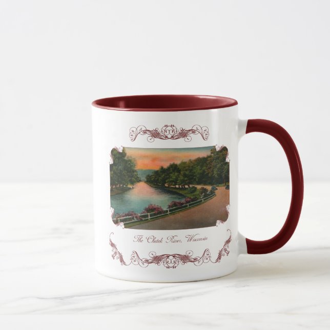 Vintage Chetek River Wisconsin Coffee Mug (Right)
