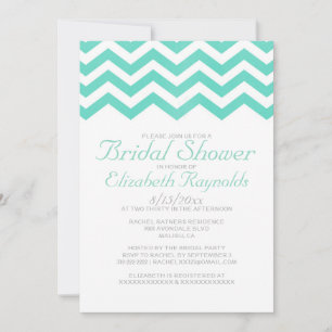 Vintage Chevron Bridal Shower Invitations