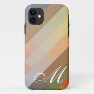Vintage Chevron Diamond Pattern and Monogram 8 Case-Mate iPhone Case