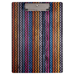 Vintage Chevron Wood Abstract #2 Clipboard