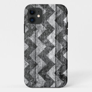Vintage Chevron Wood Abstract #4 iPhone 11 Case