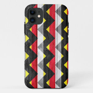 Vintage Chevron Wood Abstract #8 iPhone 11 Case