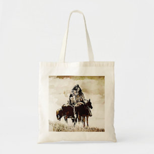 Vintage Cheyenne Warriors Grunge Tote Bag