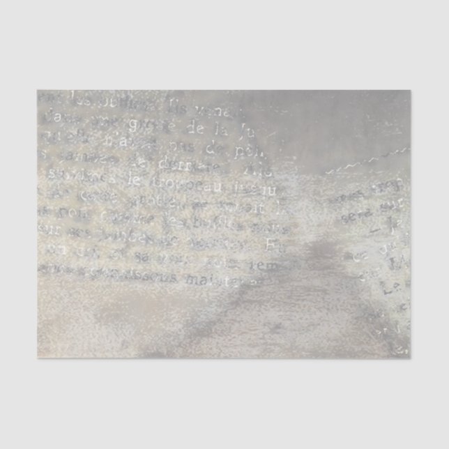 Vintage Chic Country Rustic Book Pages Tissue Paper (Front)