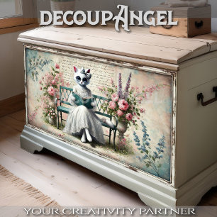 Vintage Chic Feline Decoupage Tissue Paper