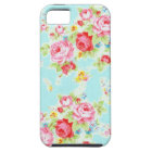 Vintage chic floral roses blue rose flowers shabby