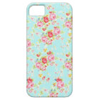 Vintage chic floral roses blue shabby rose flowers