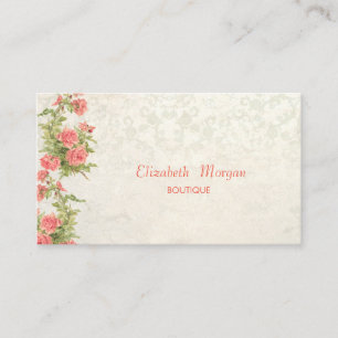 Vintage Chic Flowers,Lace Business Card