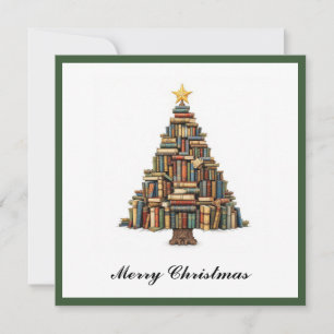 Vintage Chic Fun Colourful Books Lover Holiday Card