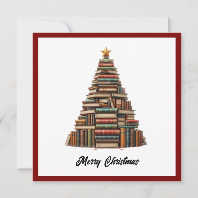 Vintage Chic Fun Colourful Christmas Holiday Card (Front)