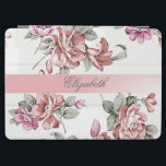 Vintage Chic Girly  Flowers-Personalised iPad Air Cover<br><div class="desc">A vintage style floral pattern designe on white  background.The perfect romantic gift idea. Click the Customise It button to change fonts, move text around and further customise your designe.</div>
