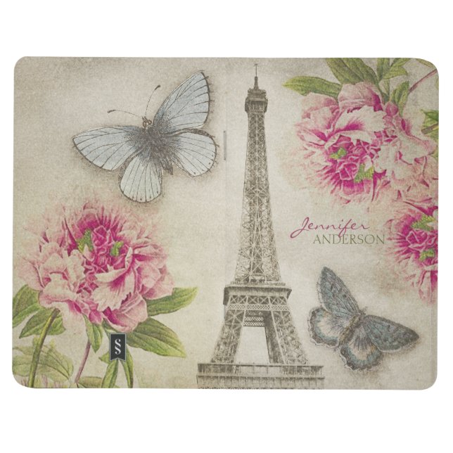 Vintage Chic Paris Personalised journal (Outside)