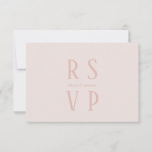 Vintage Chic Romantic Old Money Wedding RSVP Card