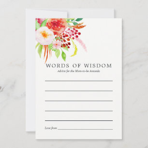 Vintage Chic Rustic Charm Baby Shower Advice Card