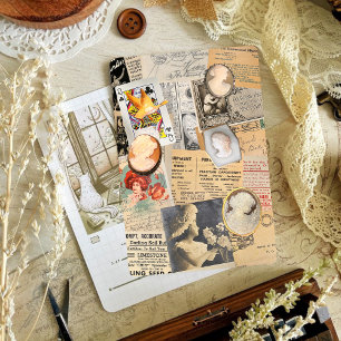vintage chic scrapbook papers