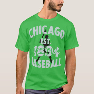 Vintage Chicago Baseball Est 1894 Baseball Batter T-Shirt