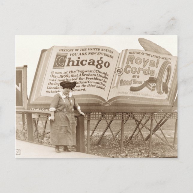 Vintage Chicago Billboard Postcard (Front)