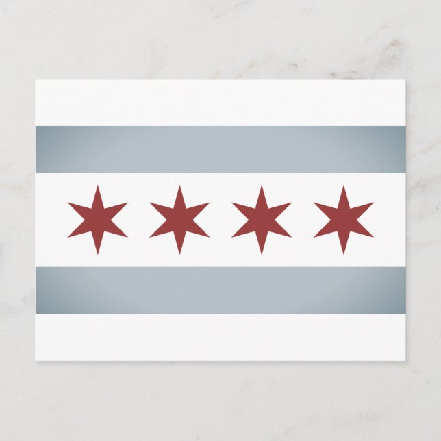 Vintage Chicago city flag custom postcards (Front)