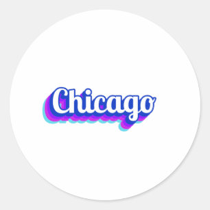 Vintage Chicago Classic Round Sticker