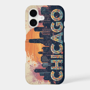 Vintage Chicago Illinois City Skyline Retro Travel