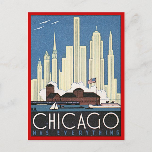 Vintage Chicago Illinois Postcard (Front)