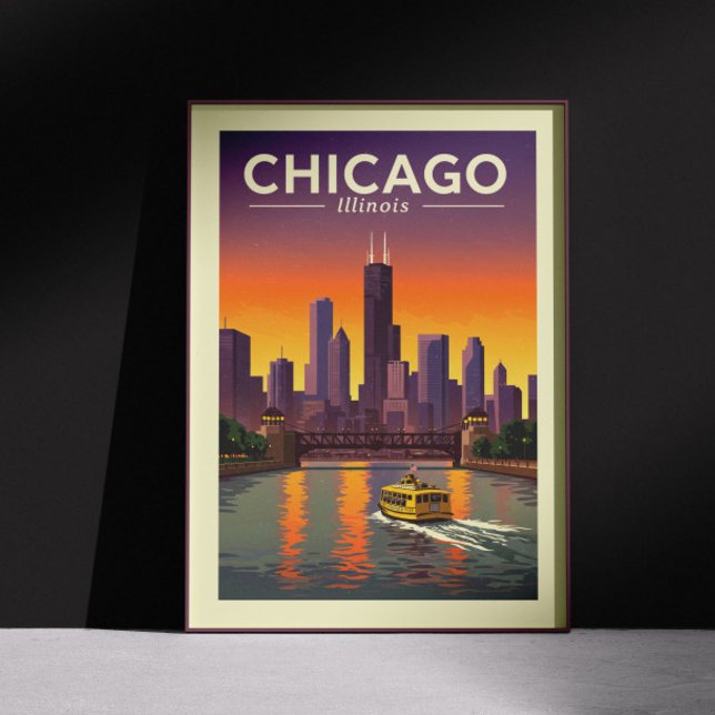 Vintage Chicago Illinois Poster (Creator Uploaded)