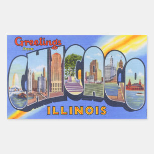 Vintage Chicago Illinois Stickers